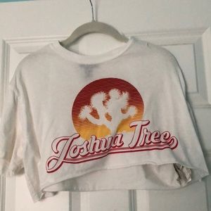 White joshua tree crop top
